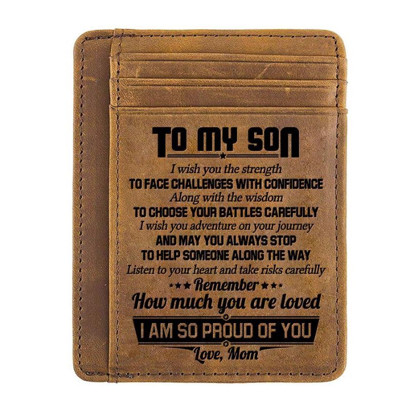 Mom To Son - Listen To Your Heart And Take Risks Carefully - Card Wallet-Jolura
