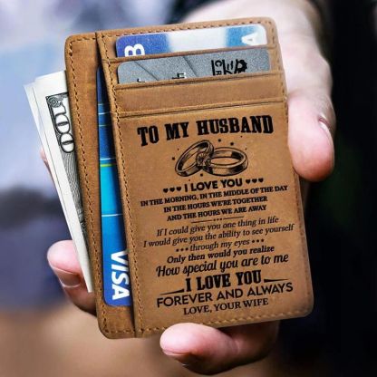To My Husband - I Love You Forever And Always - Card Wallet-Jolura