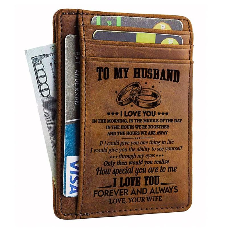 To My Husband - I Love You Forever And Always - Card Wallet-Jolura
