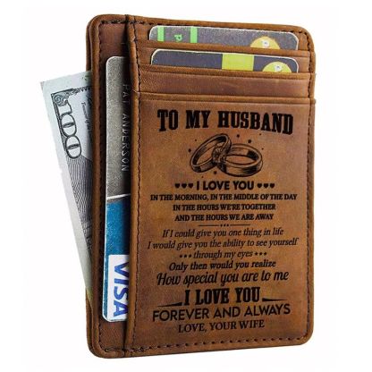 To My Husband - I Love You Forever And Always - Card Wallet-Jolura