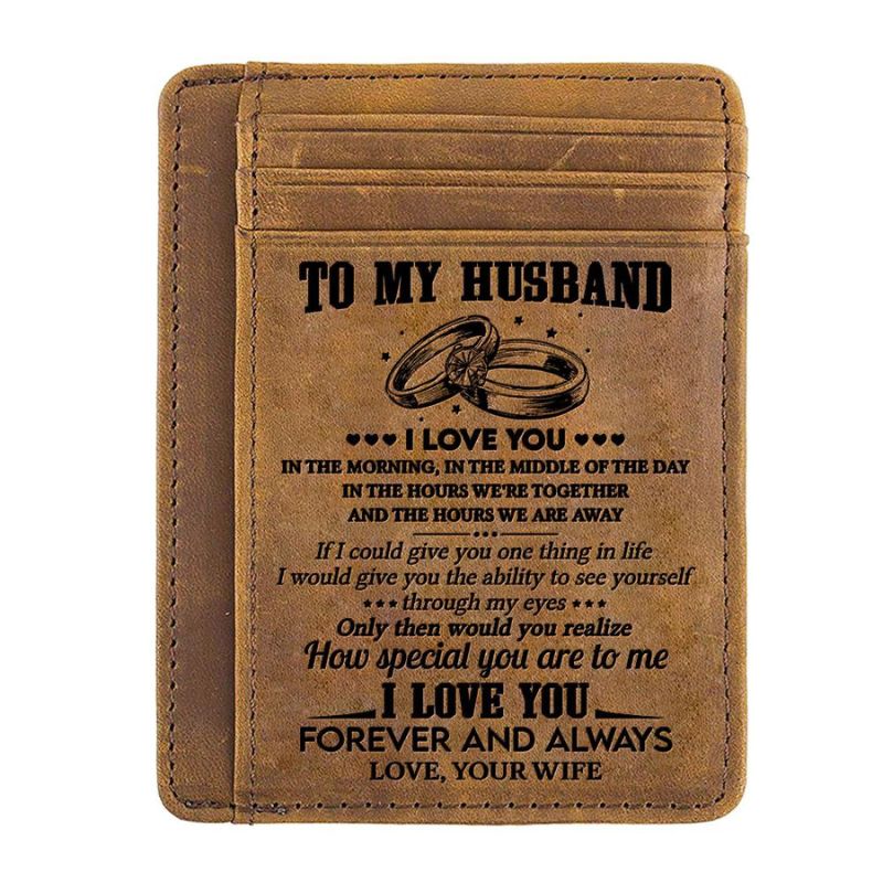 To My Husband - I Love You Forever And Always - Card Wallet-Jolura