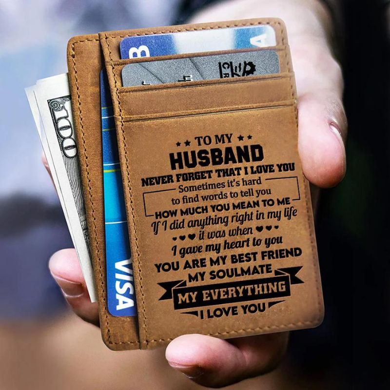 To My Husband - How Much You Mean To Me - Card Wallet-Jolura