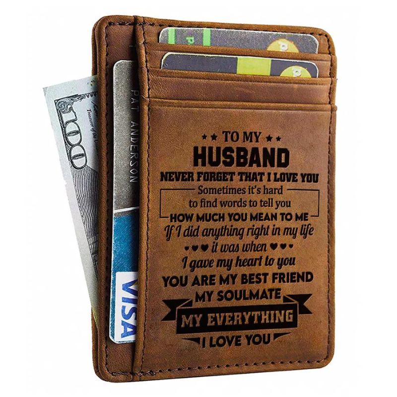 To My Husband - How Much You Mean To Me - Card Wallet-Jolura