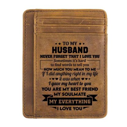 To My Husband - How Much You Mean To Me - Card Wallet-Jolura
