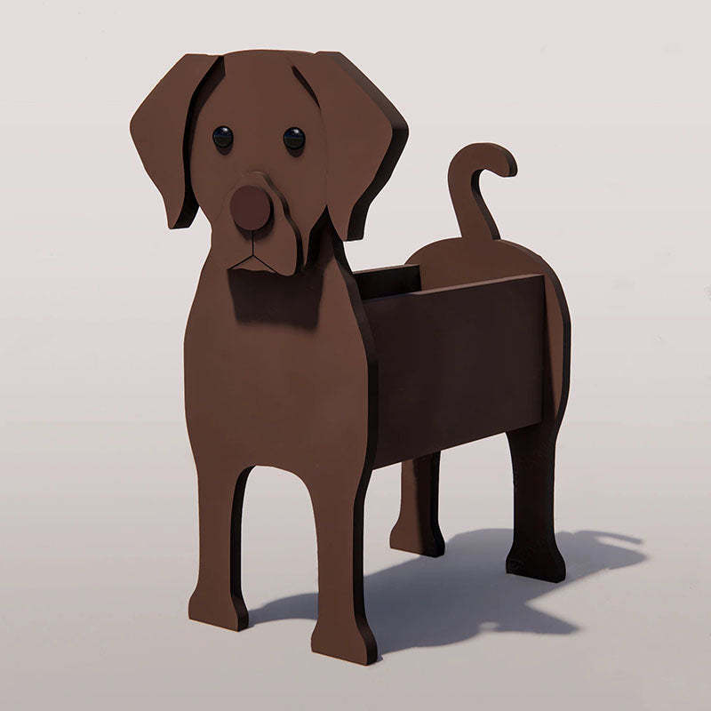 Chocolate Lab Planter AP066-Jolura