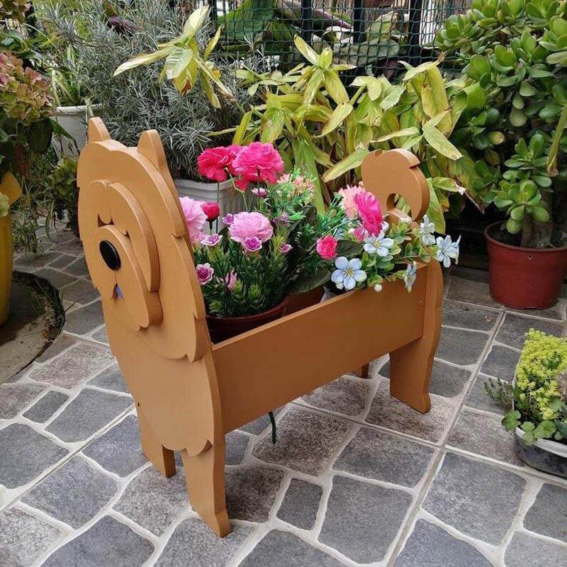 Yellow Chow Chow Planter AP018-Jolura