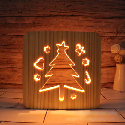Christmas Tree Wooden Decorative Light-Jolura