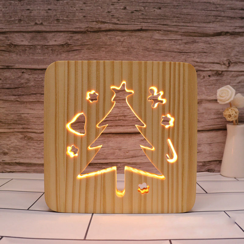 Christmas Tree Wooden Decorative Light-Jolura