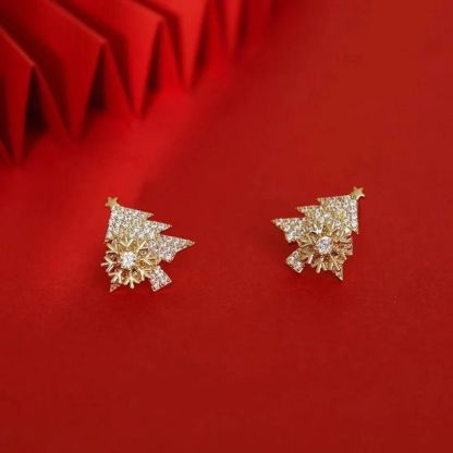 🎄 Rotatable Christmas Tree Earrings-Jolura