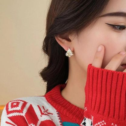 🎄 Rotatable Christmas Tree Earrings-Jolura