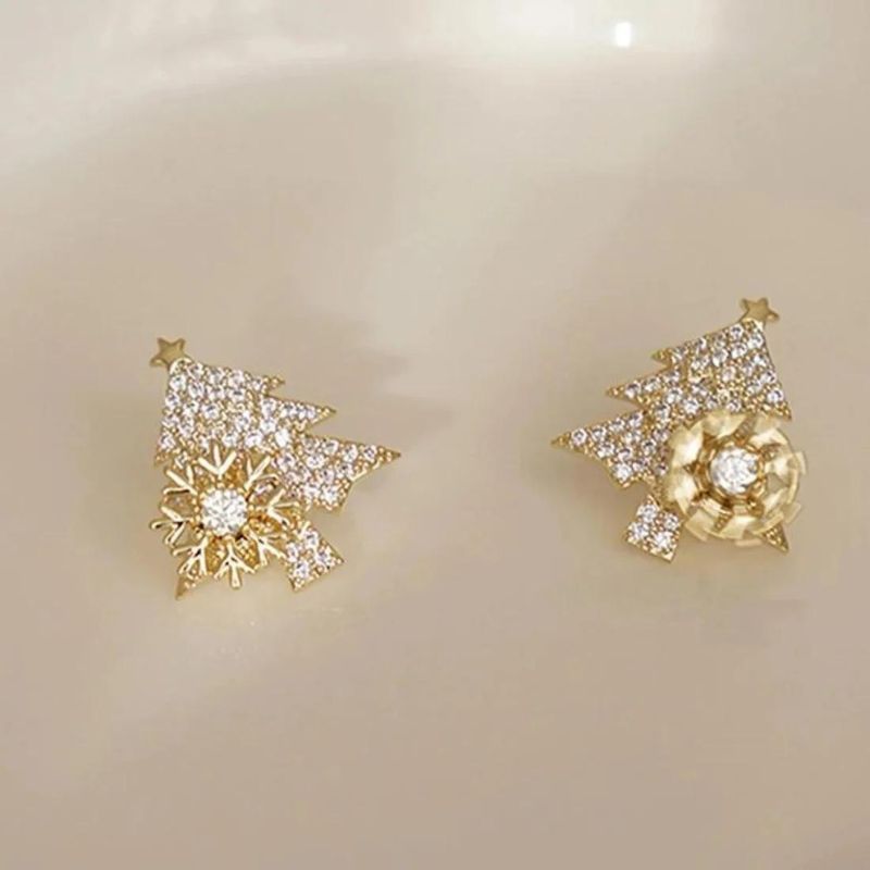 🎄 Rotatable Christmas Tree Earrings-Jolura