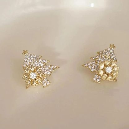 🎄 Rotatable Christmas Tree Earrings-Jolura