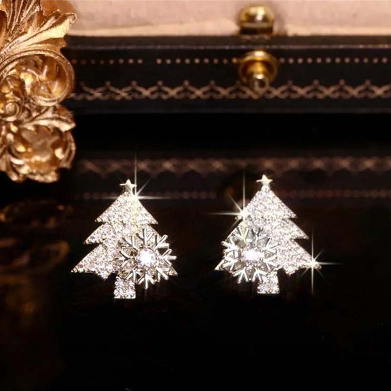 🎄 Rotatable Christmas Tree Earrings-Jolura