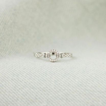 To My Daughter - I Will Be With You Pavé Open Circle Ring-Jolura