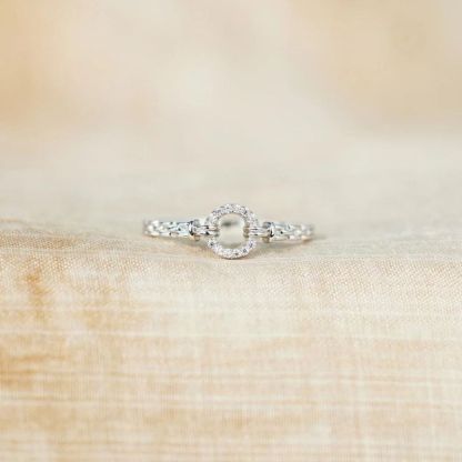 To My Daughter - I Will Be With You Pavé Open Circle Ring-Jolura