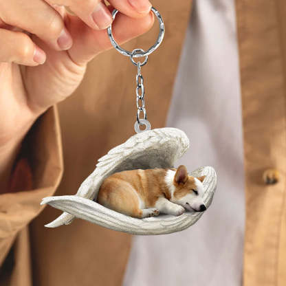 Sleeping Angel Acrylic Keychain Corgi SA023-Jolura