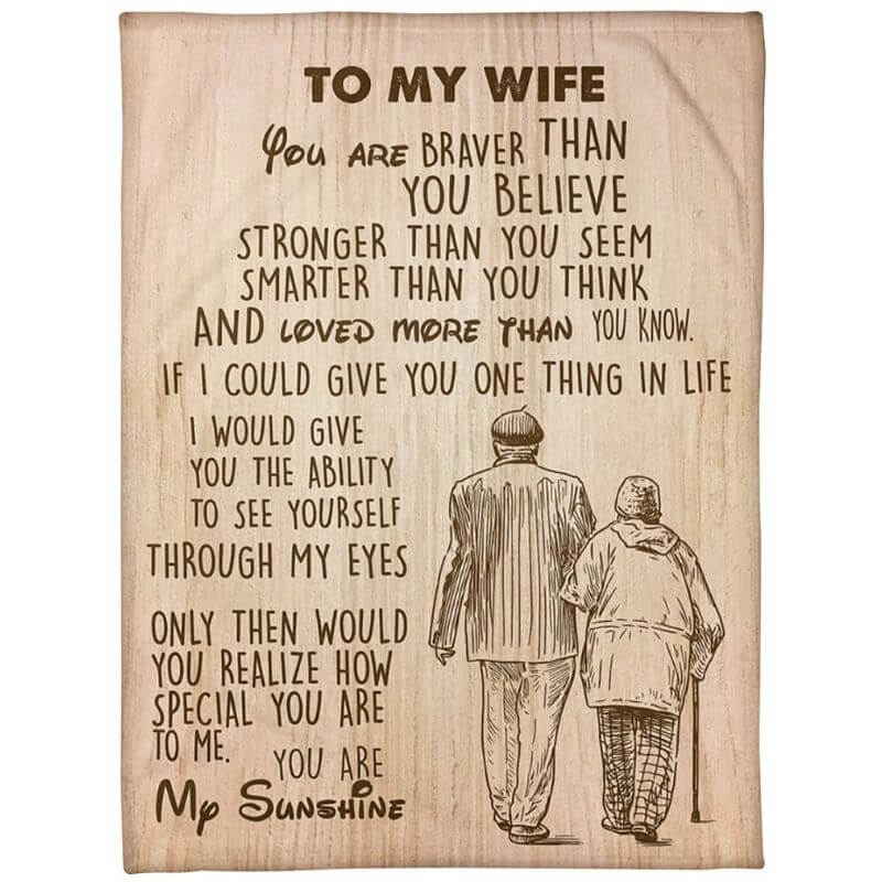To My Wife - From Husband - F024 - Premium Blanket-Jolura
