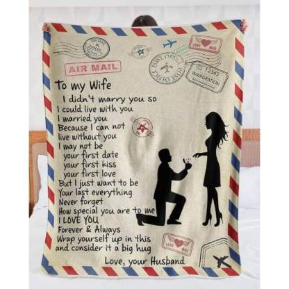 To My Wife - From Husband - A358 - Premium Blanket-Jolura