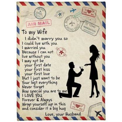 To My Wife - From Husband - A358 - Premium Blanket-Jolura