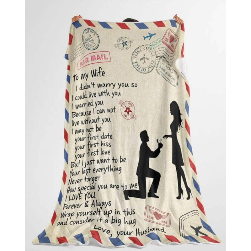To My Wife - From Husband - A358 - Premium Blanket-Jolura