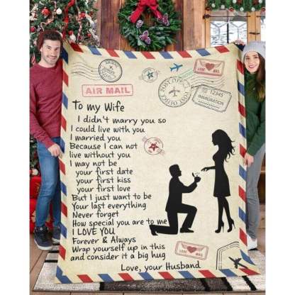 To My Wife - From Husband - A358 - Premium Blanket-Jolura