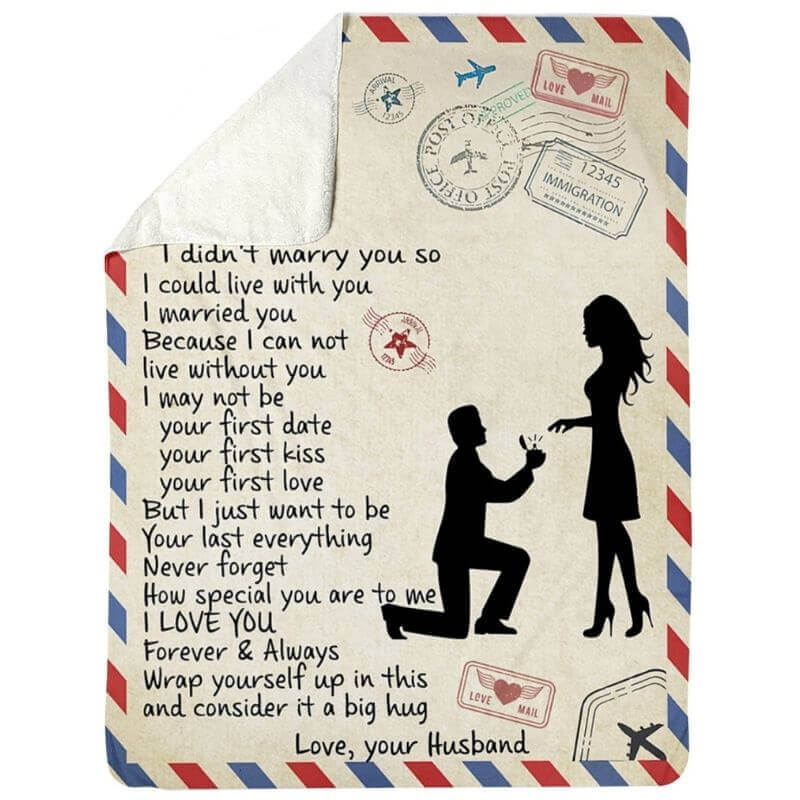 To My Wife - From Husband - A358 - Premium Blanket-Jolura