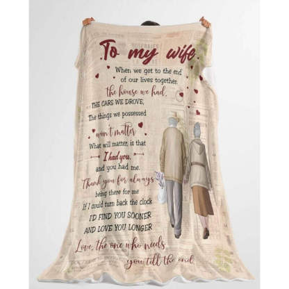 To My Wife - From Husband - A359 - Premium Blanket-Jolura