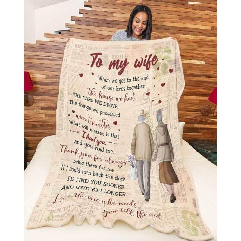To My Wife - From Husband - A359 - Premium Blanket-Jolura
