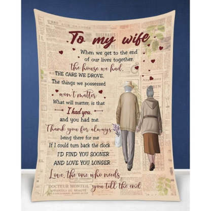 To My Wife - From Husband - A359 - Premium Blanket-Jolura