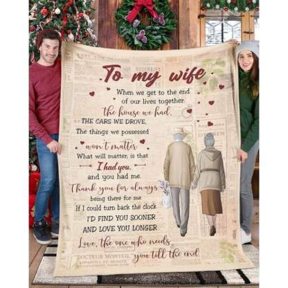 To My Wife - From Husband - A359 - Premium Blanket-Jolura