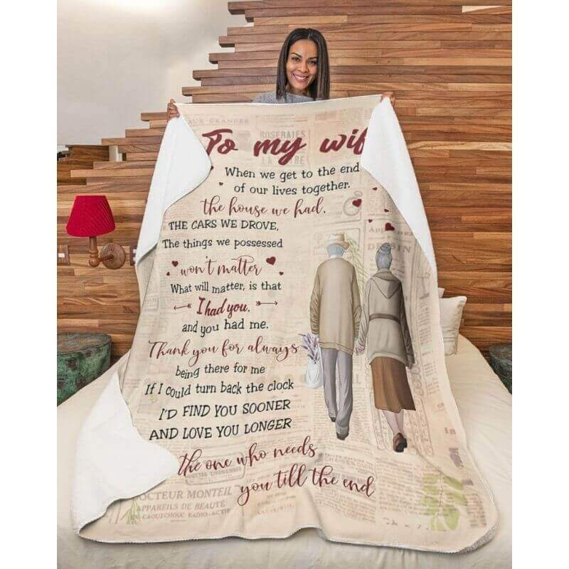 To My Wife - From Husband - A359 - Premium Blanket-Jolura