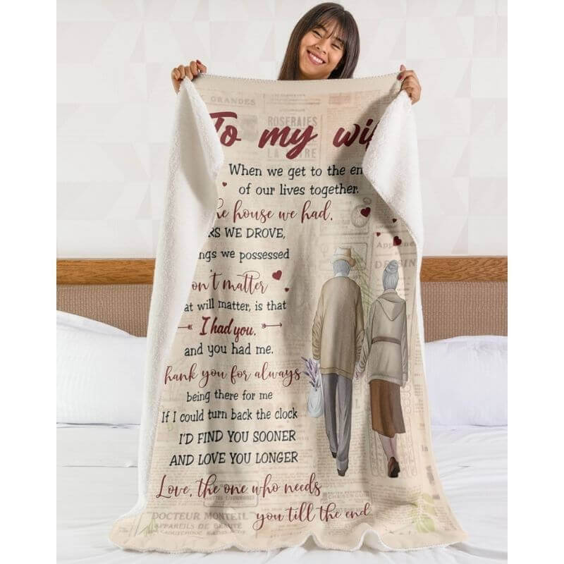 To My Wife - From Husband - A359 - Premium Blanket-Jolura