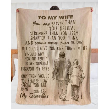 To My Wife - From Husband - F024 - Premium Blanket-Jolura
