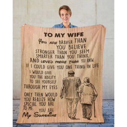 To My Wife - From Husband - F024 - Premium Blanket-Jolura