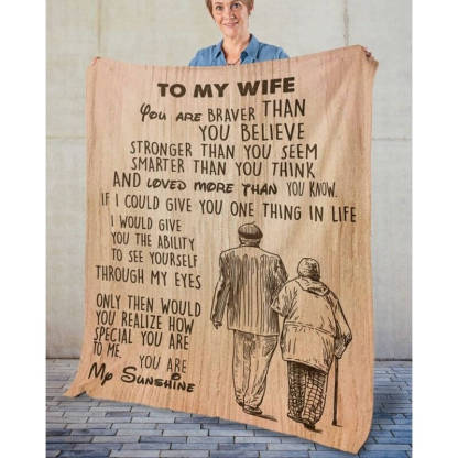 To My Wife - From Husband - F024 - Premium Blanket-Jolura