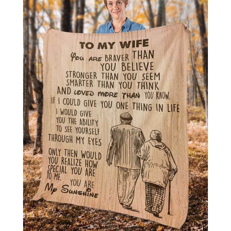 To My Wife - From Husband - F024 - Premium Blanket-Jolura