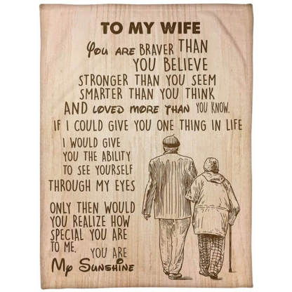 To My Wife - From Husband - F024 - Premium Blanket-Jolura