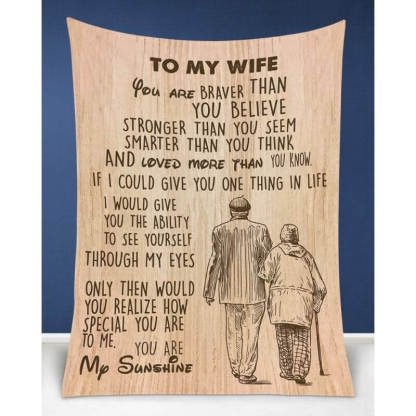 To My Wife - From Husband - F024 - Premium Blanket-Jolura