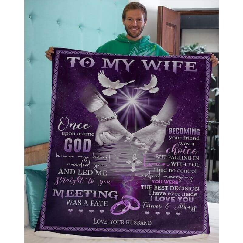 To My Wife - From Husband - A355 - Premium Blanket-Jolura