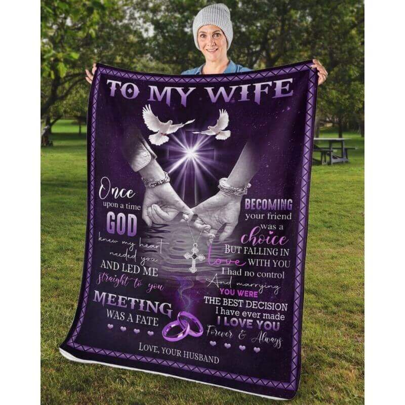To My Wife - From Husband - A355 - Premium Blanket-Jolura