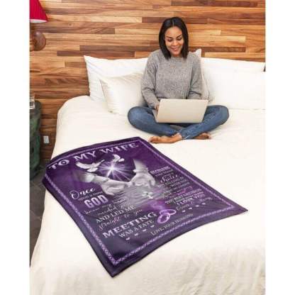 To My Wife - From Husband - A355 - Premium Blanket-Jolura
