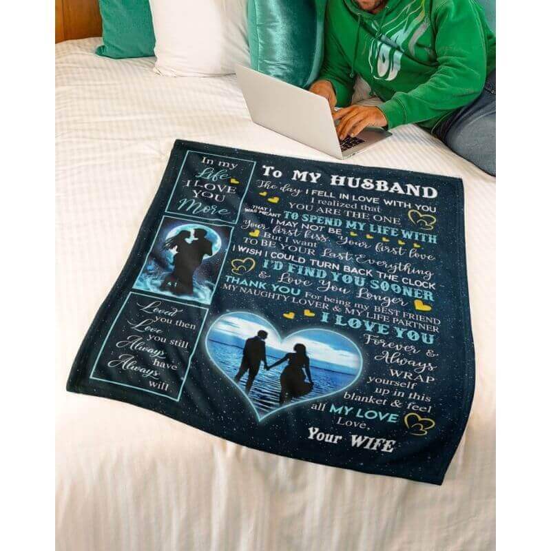 To My Husband - From Wife - A356 - Premium Blanket-Jolura