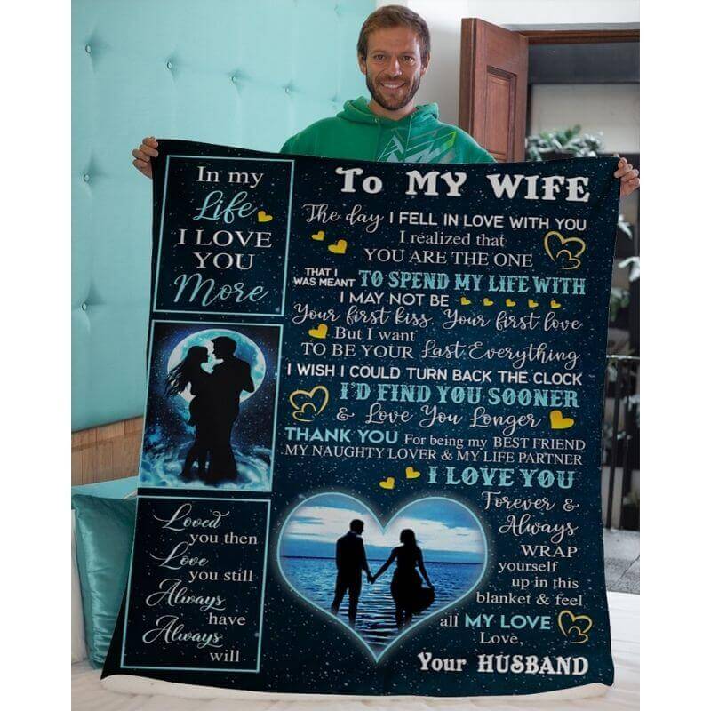 To My Wife - From Husband - A356 - Premium Blanket-Jolura