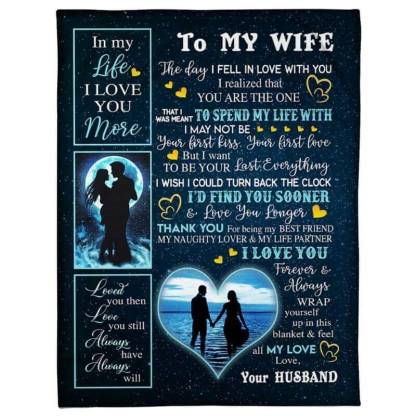 To My Wife - From Husband - A356 - Premium Blanket-Jolura
