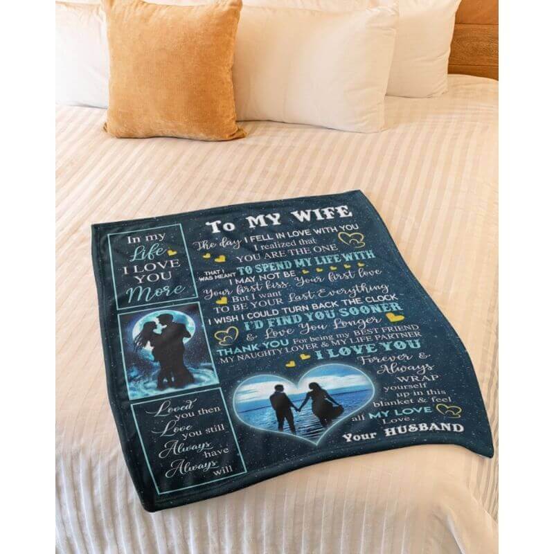 To My Wife - From Husband - A356 - Premium Blanket-Jolura