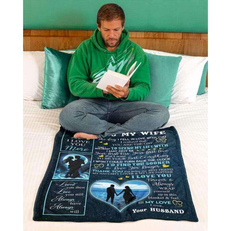 To My Wife - From Husband - A356 - Premium Blanket-Jolura