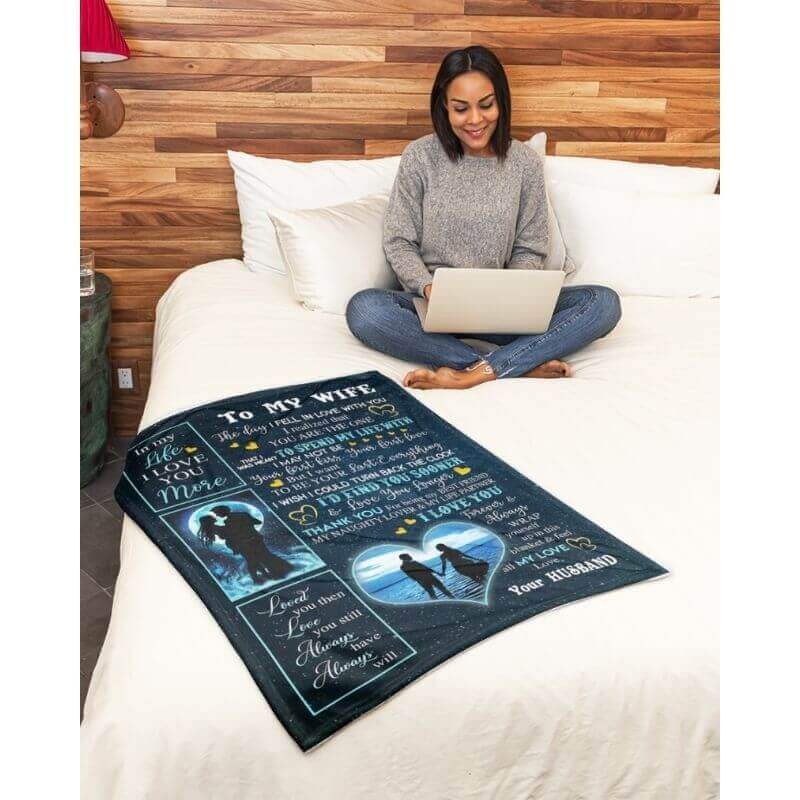 To My Wife - From Husband - A356 - Premium Blanket-Jolura