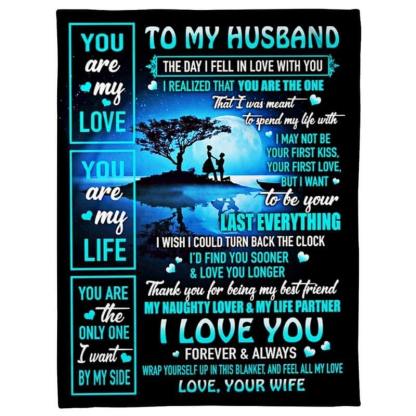 To My Husband - From Wife  - A334 - Premium Blanket-Jolura