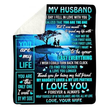 To My Husband - From Wife  - A334 - Premium Blanket-Jolura