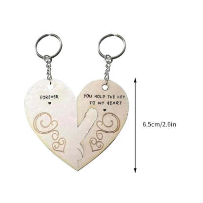 You Hold The Key to My Heart & Forever Couple Keychain-Jolura